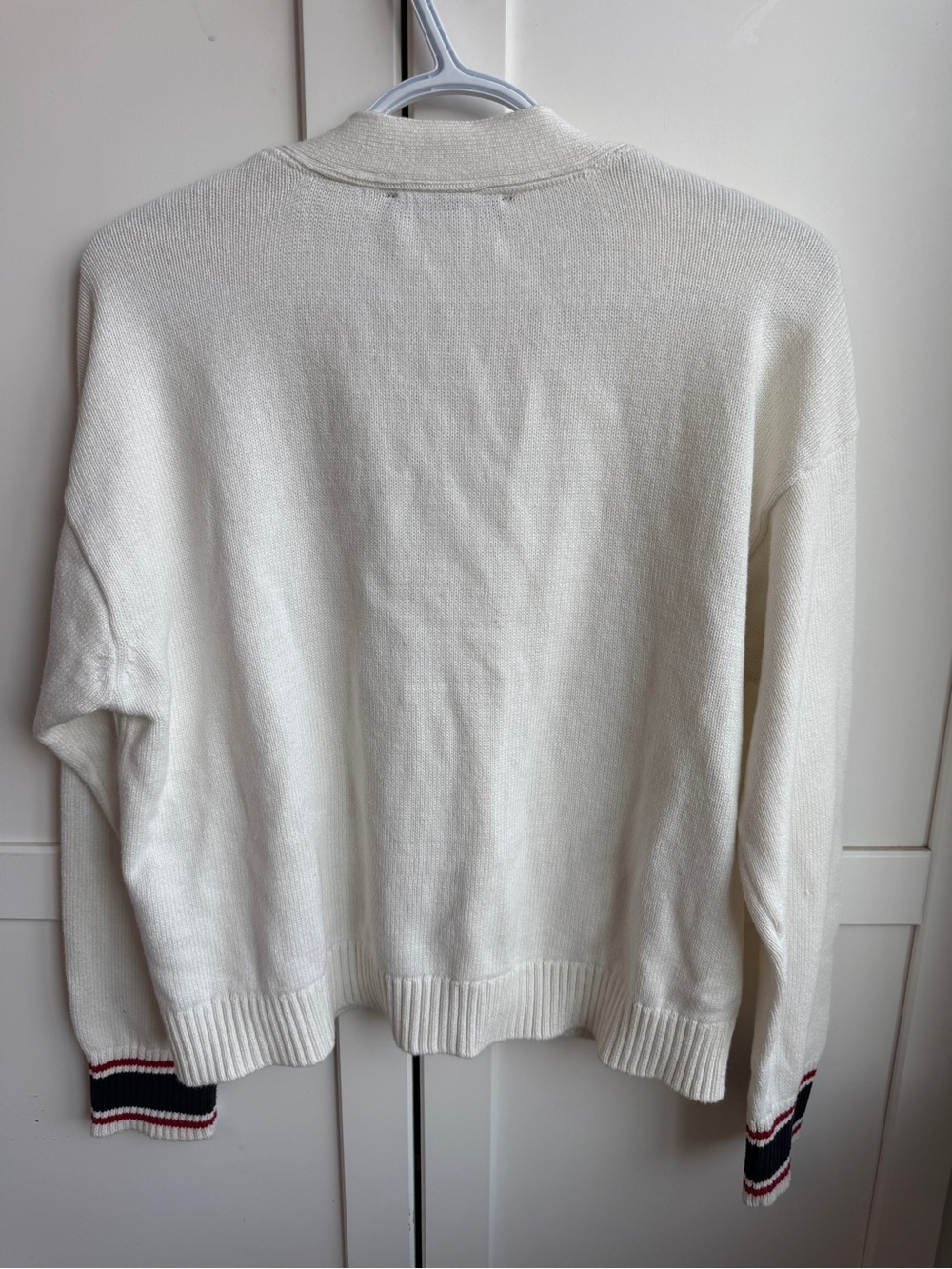 Tommy Hilfiger Cream Cable-Knit Cropped Cardigan Size M - Picture 4 of 9